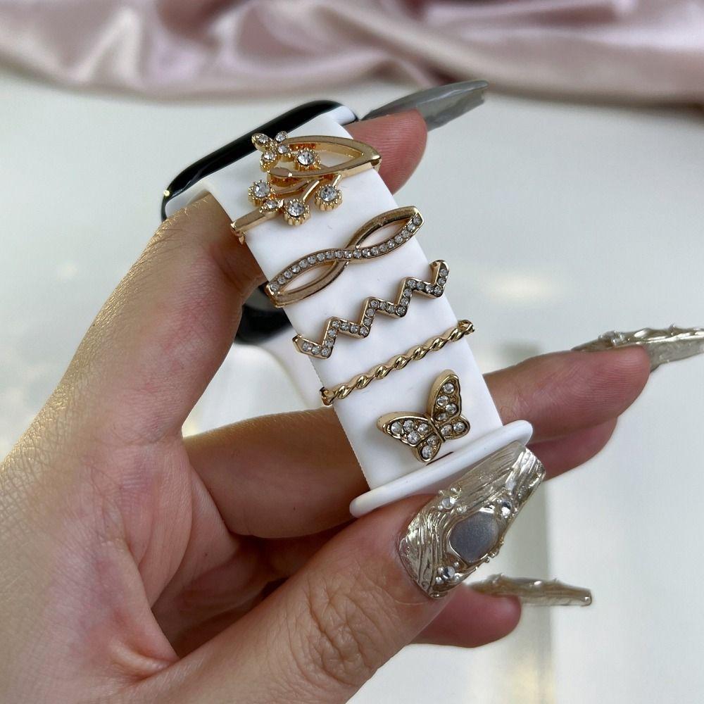 Metal Decorative Ring Brooch Decorative Nail Creative Wristbelt Charms  Strap Accessories