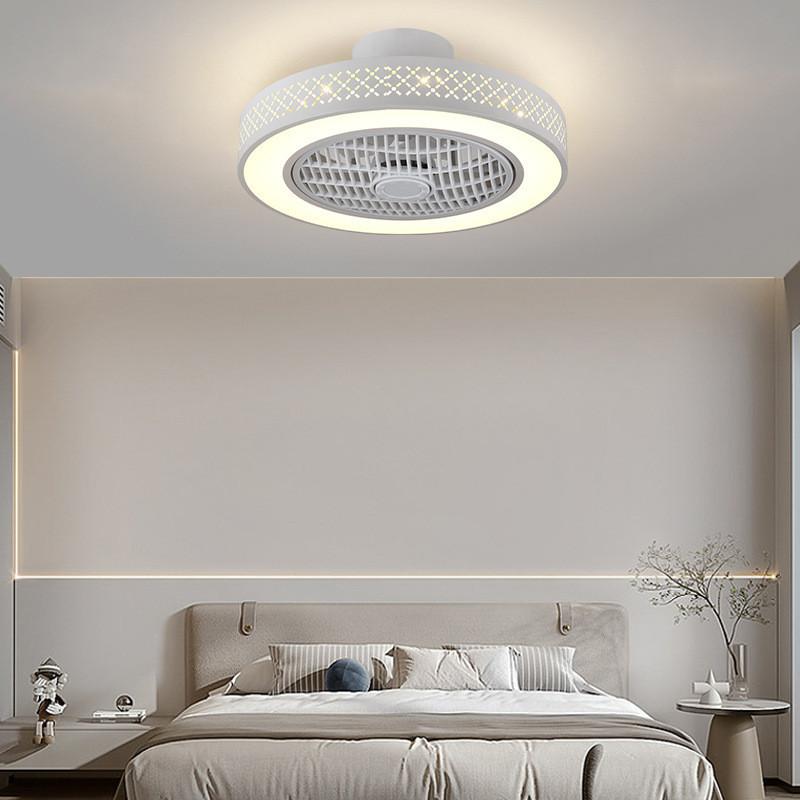 Modern Minimalist Electric Ceiling Fan Light Living Room Variable Frequency Intelligent Remote Control Ceiling Fan Lamp 50*22cm