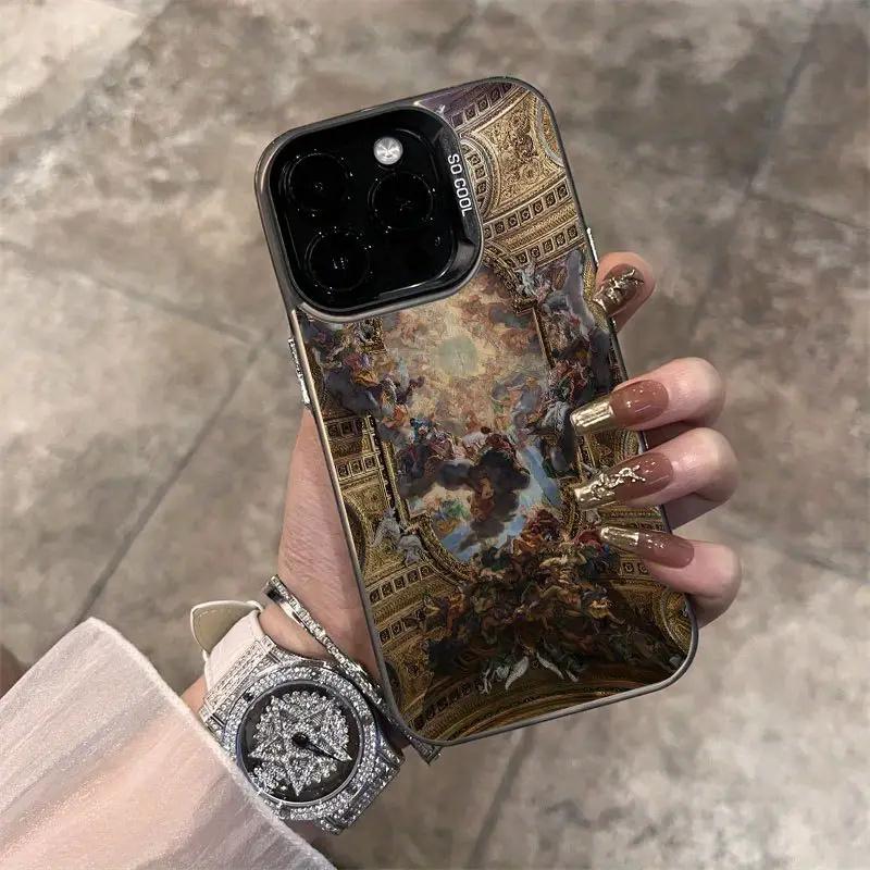 Retro Love & Flowers Collage Pattern Phone Case for iPhone 17 16 16E 15 14 13 12 11 Pro Max X XR XSMAX 8 7 Plus Shockproof Cover