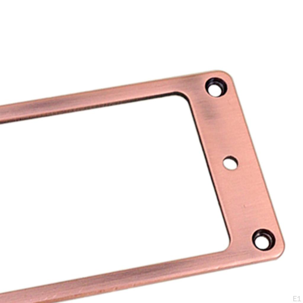 2 PCS Guitar Pickup Mounting Rings Set Bridge Neck Pickups Cover Flat Bottom Ring Replaces