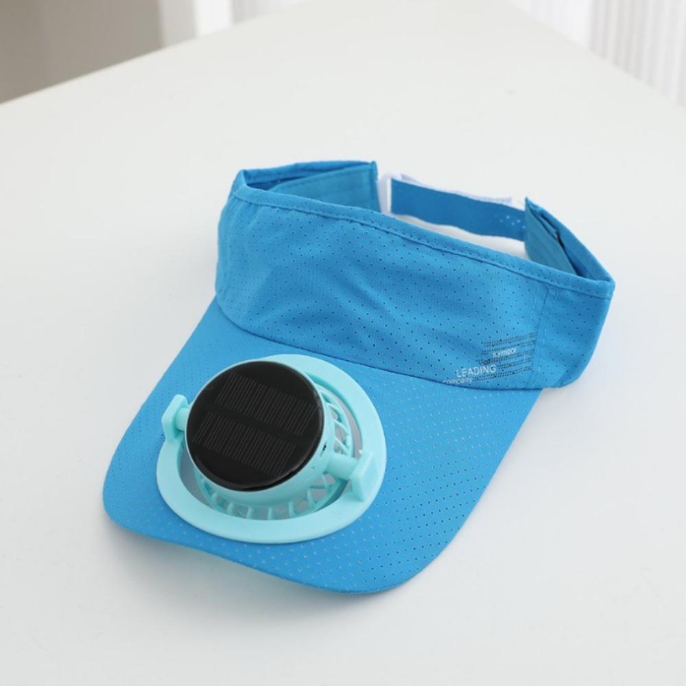 Quick-drying Solar Fan Sun Visors Hat USB Charging UV Protection Unisex Sun Hat Adjustable 300/600mA Baseball Cap Summer Outdoor