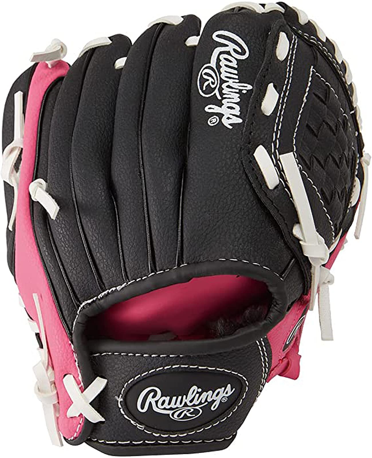 

Rawlings Kids Baseball Glove JPL91 9-inch Toddler Right Hand Training Ball Pink Black