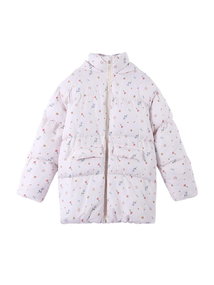 Women's Oversized Stand Up Collar Large Pocket Down Jacket Women's Winter Warm Fashionable Jacket Women's Hooded Printed Down Jacket 2025