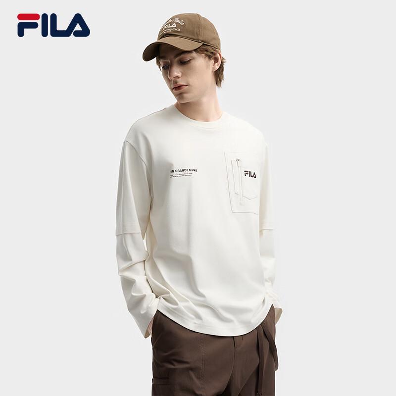 FILA Men's Faux Layer Long Sleeve Knit T-Shirt