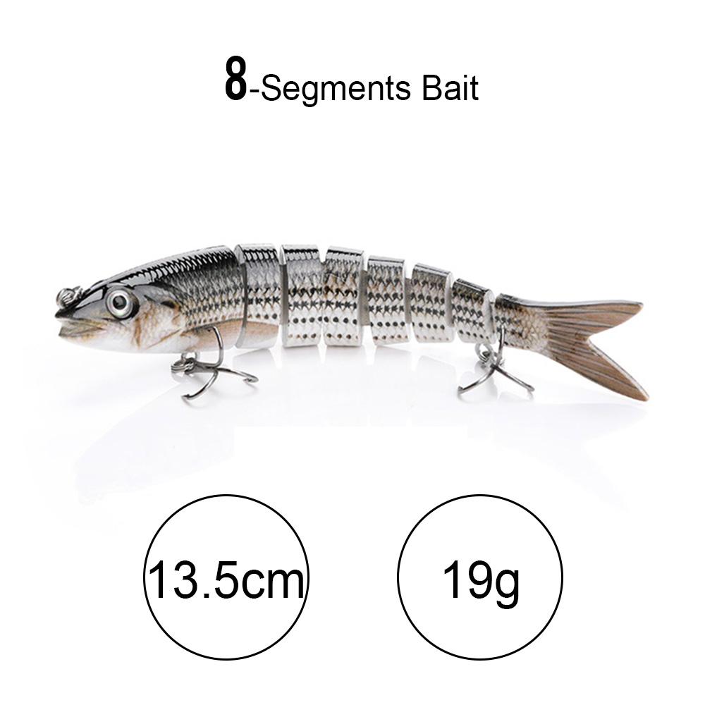 10cm 10g Sinking Crankbaits Fishing Lure 10-segments Wobbler Hard Artificial Bait For Pike Fishing Accessories Swimbait