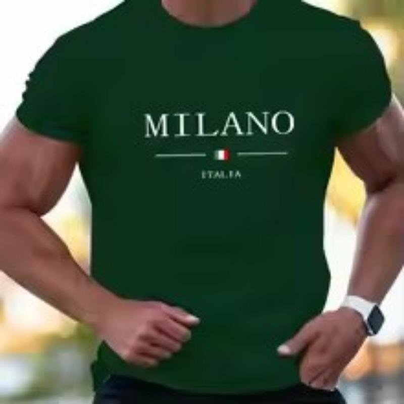 Men's Athletic T-Shirt Casual Fashion Trend Short Sleeve 3D Printing