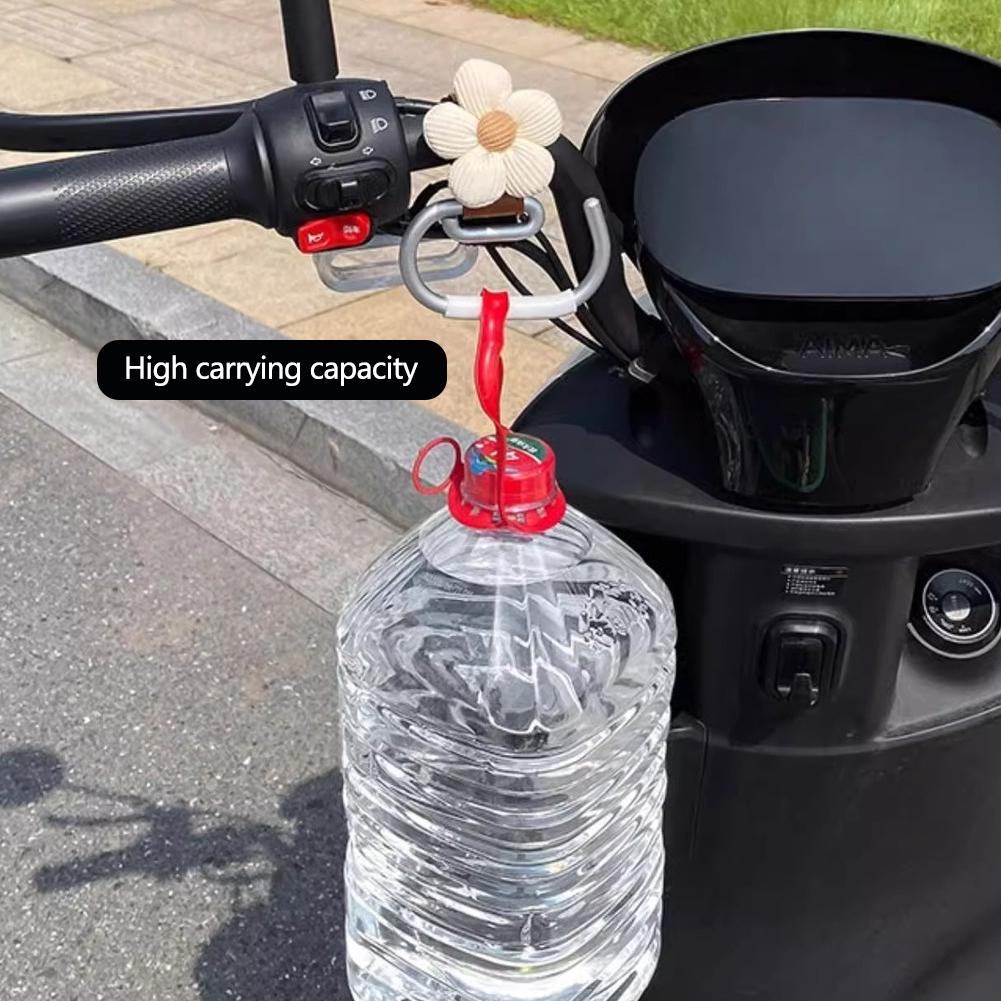 Aluminiumlegierung Motorrad Lenker Haken Helm Aufbewahrung Gepäcktasche Aufhänger Halter mit Blume Für Fahrrad Roller Elektrofahrrad
