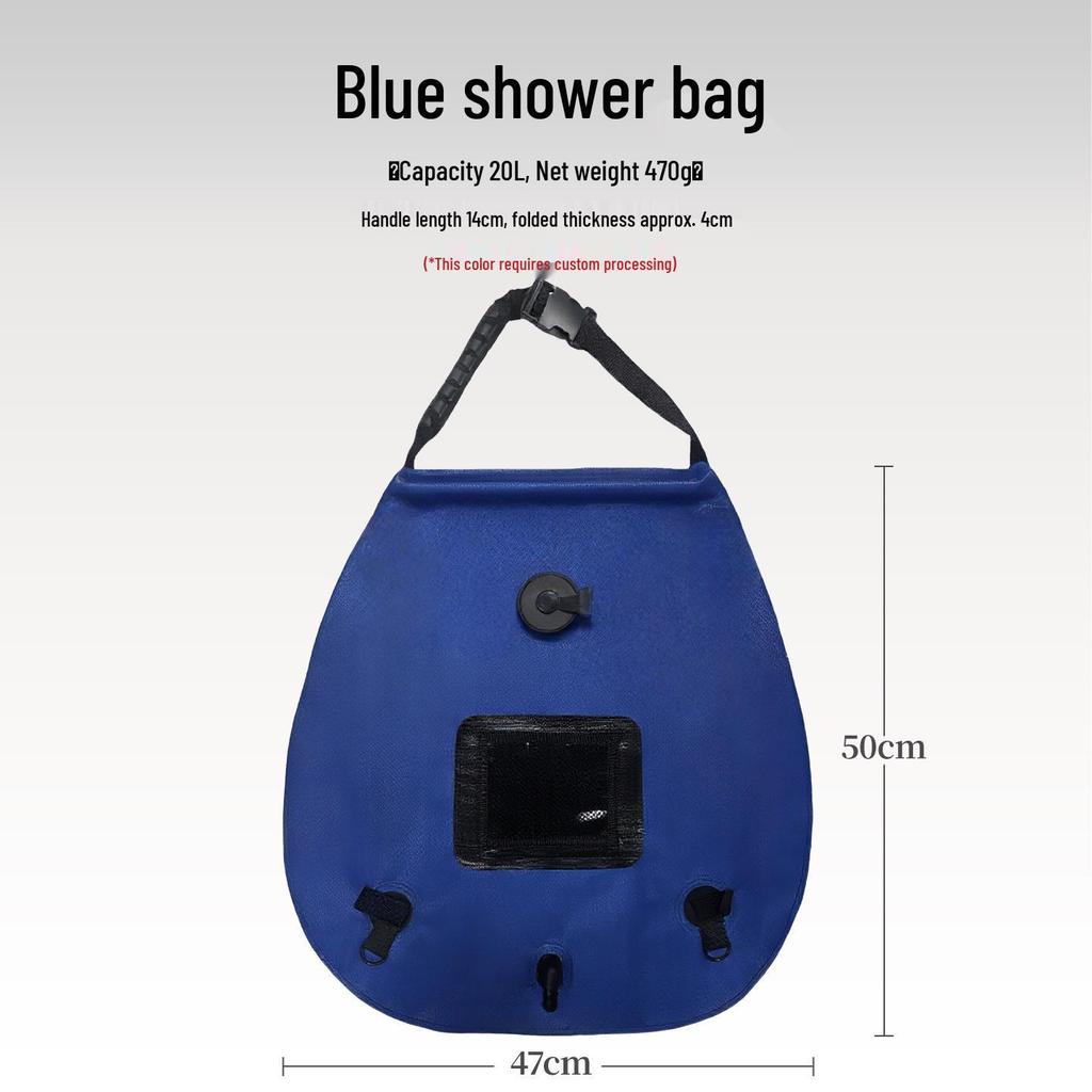 Portable Thickened Solar Shower Bag for Outdoor Camping and Water Storage