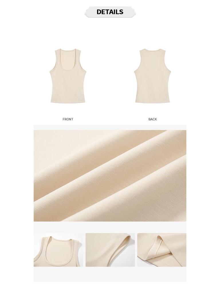 2026 Spring/Summer Women's U-Neck Modal Air Layer Camisole Top
