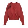 Jnleaog Autumn New Women's Clothing Fashion Style French Fashion All-Match Casual Long Sleeves V-neck Knitted Jacket