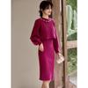 Elegant Knitted Two-Piece Christmas Dress Set