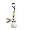 Bodhi Charm Keychain: Couple's Chinese-Style Pendant, Retro Money Bag, Phone Chain Ornament