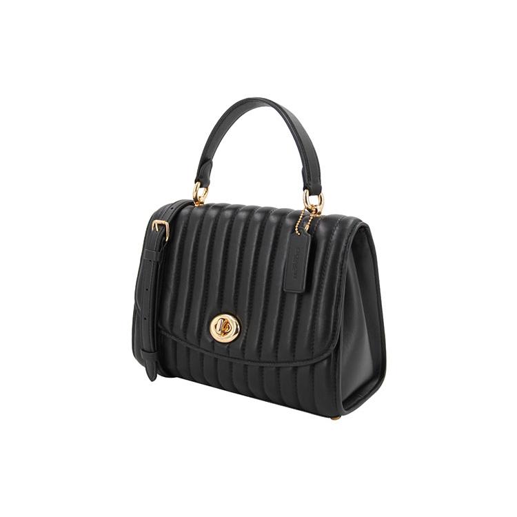 

Новая кожаная сумка через плечо COACH Tilly, сумка кроссбоди, женская сумка среднего размера, черная 2562-IMBLK 24.9*10.9*17.8CM