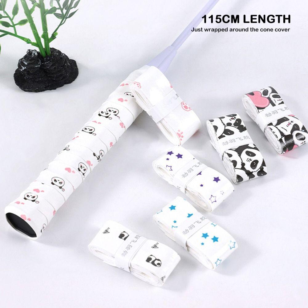 Wear-resistant Badminton Racket Grips Wrap Carroon Panda Badminton Tennis Racquet Overgrips