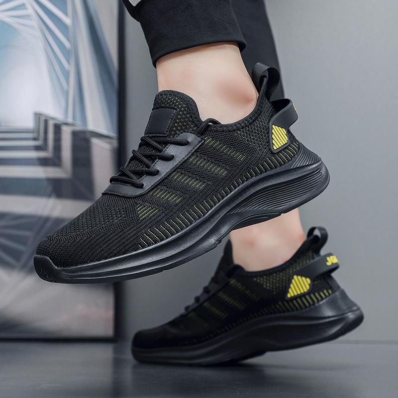 Men's 2026 New Sports Shoes Breathable Mesh Lightweight Shock Absorption Running Shoes Large Size Trendy Casual Sneakers