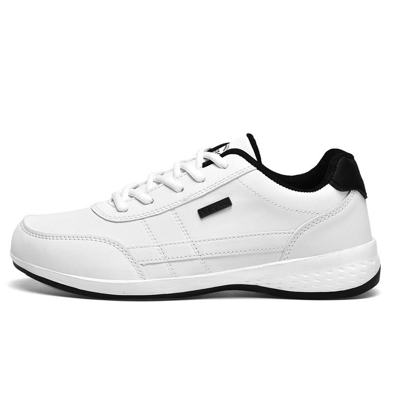 Men's Leather Waterproof Skate Shoes - Plus Size, Casual Sports, Non-Slip, Soft Sole, Spring/Autumn.