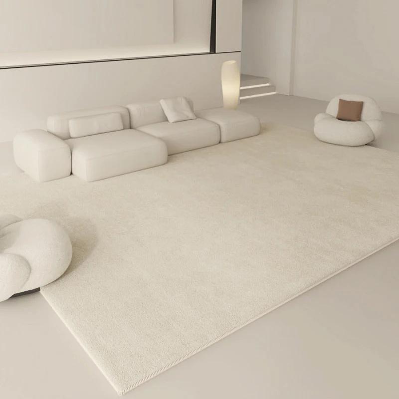 Fashion Style Carpets for Living Room White Bedroom Decor Plush Carpet Modern Thickened Minimalist Rug Fluffy Soft Bedside Mat