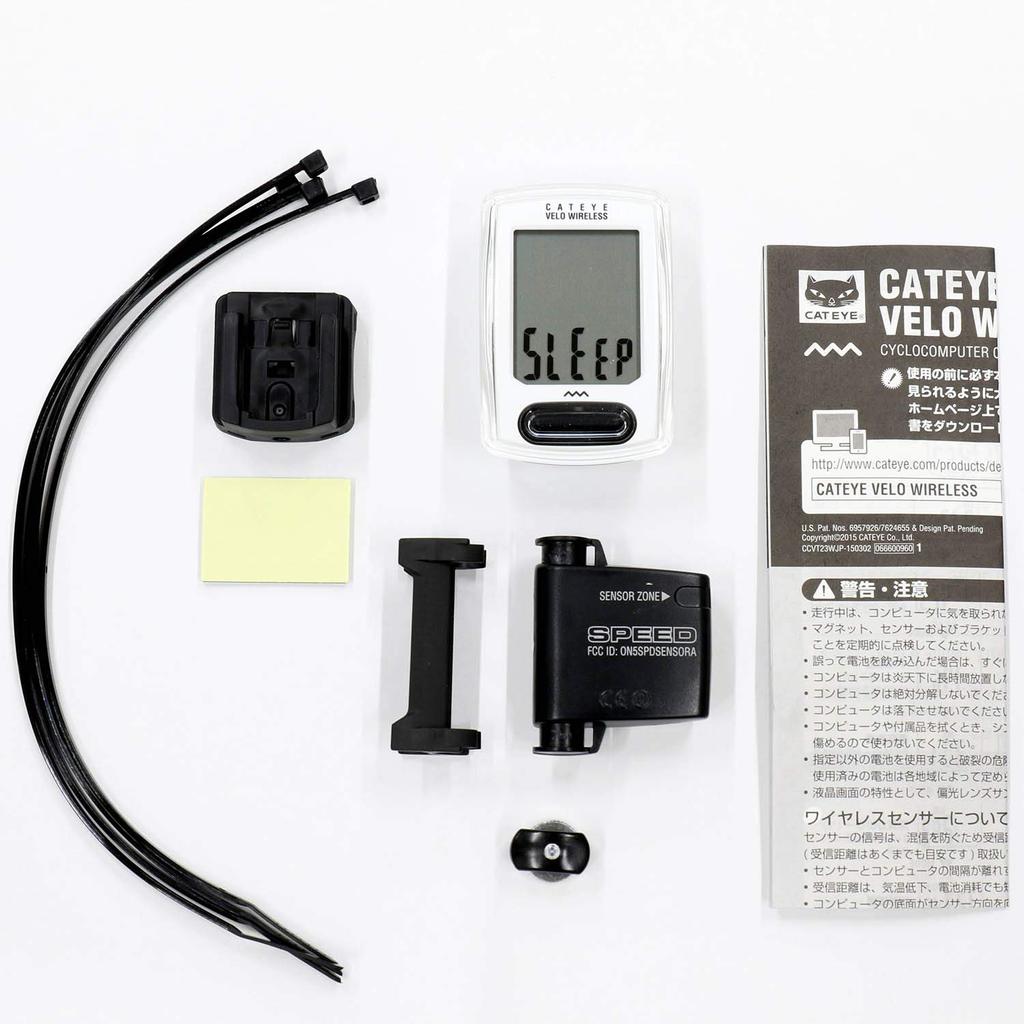 CAT EYE Cycle Computer VELO WIRELESS White Speedometer Bicycle CC-VT230W