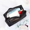 Makeup Bag Zipper Closure Large Capacity Convenient Portable Nylon Mesh Travel Toiletry Organizer Pouch Daily Use