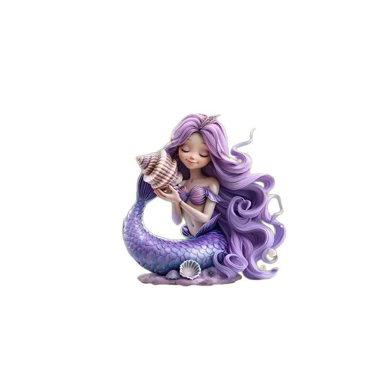 

Purple Mermaid Cute Pattern Acrylic Pendant For Christmas Festival Decoration