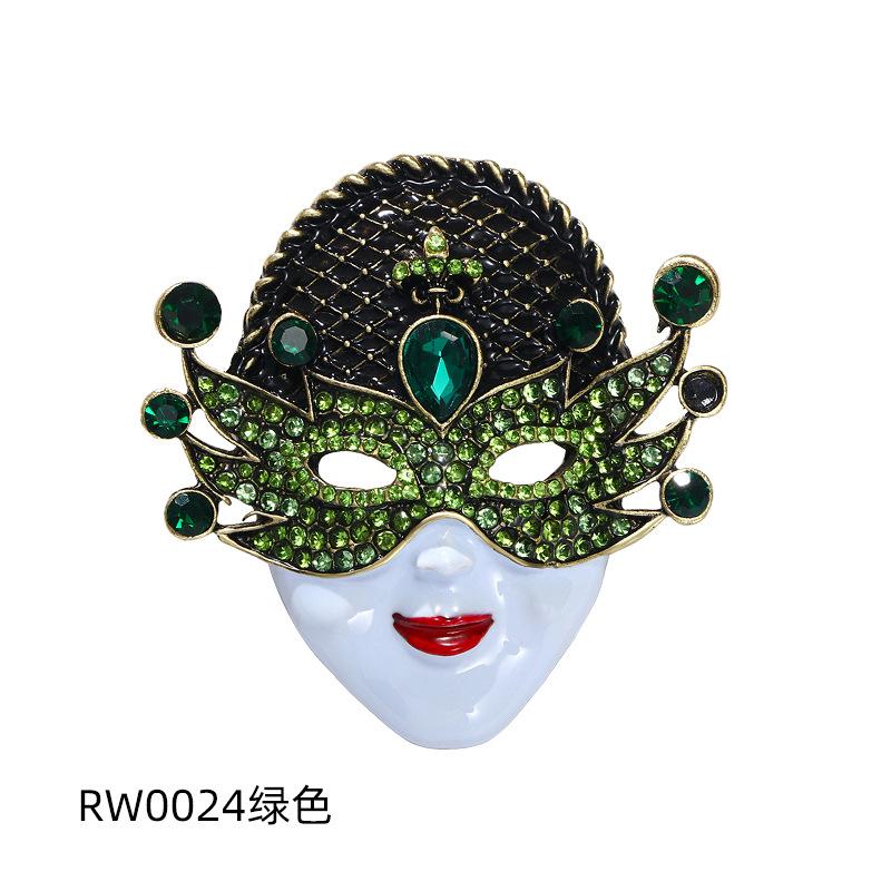 

Vintage Queen Mask Brooch Women s High-end Fashion Exaggerated Heavy Industry Coat Jacket Accessories Brooch Pin