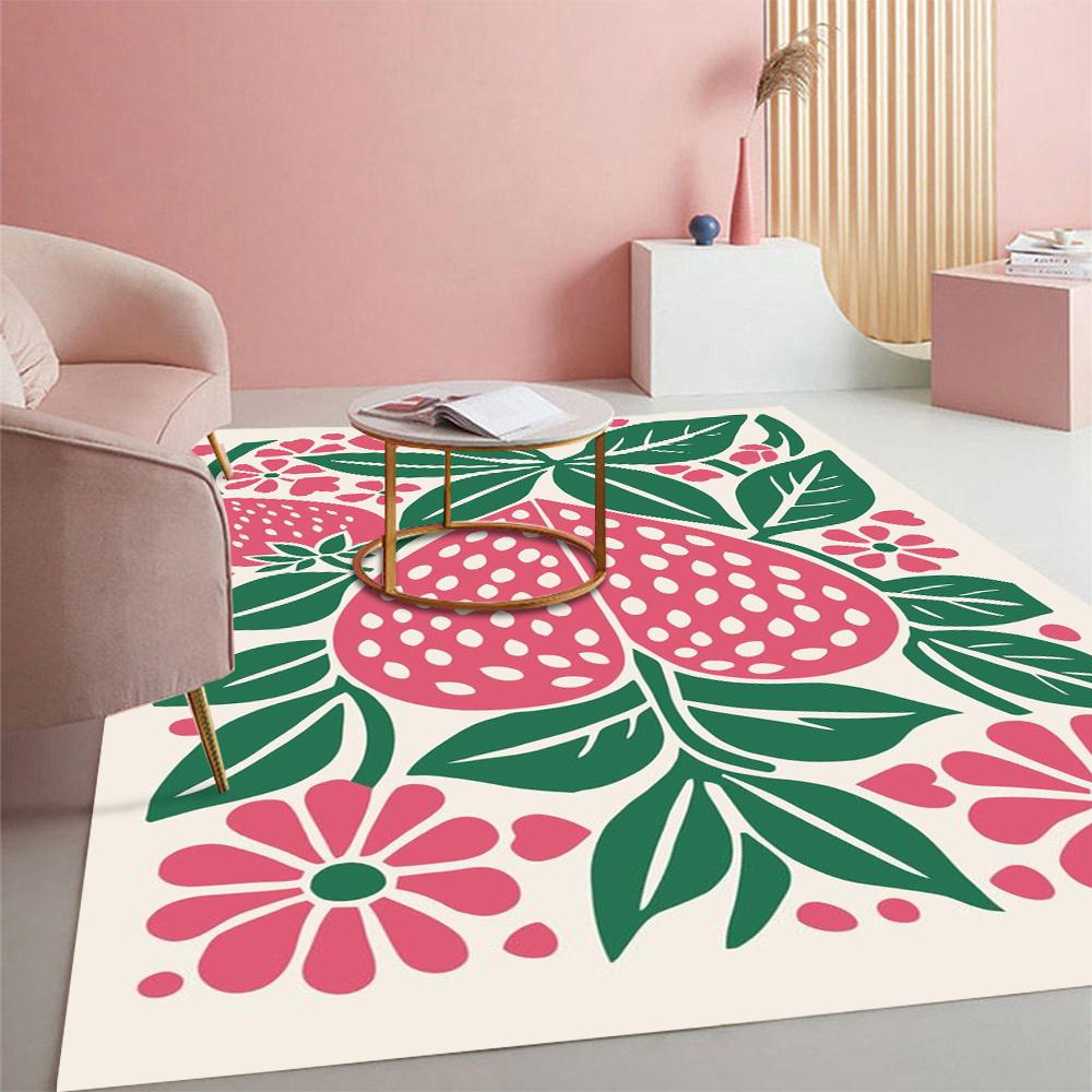 Walentynki Funkcjonalny Retro Duński Pastelowy Dekor Dywan Romantyczny Wzór Miłości Nowoczesny Dywan Y2K Modny Dywan Akcentowy Antypoślizgowa Mata Podłogowa
