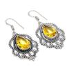 Citrine Gemstone 925 Sterling Silver Jewelry Earring 1.85 " F193