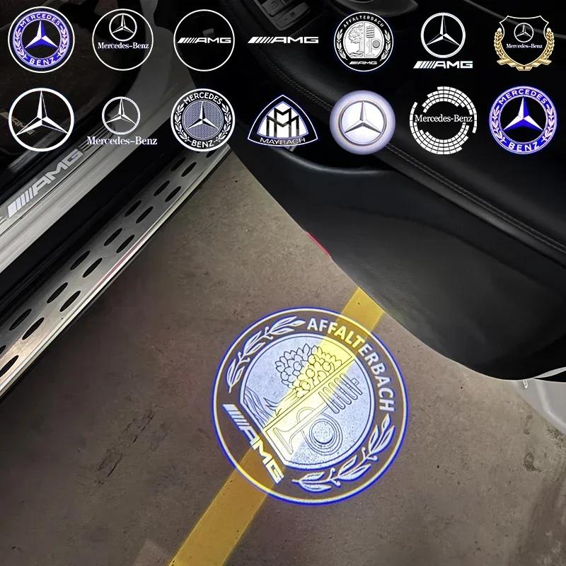 LED Car Door HD Laser Projector Lights Door Welcome Lamp For Mercedes Benz A C E GLC GLA GLE W205 W212 W213 X253 X156 W166