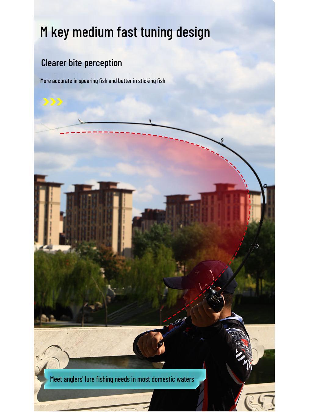 

Набор удилищ для начинающих для ловли на приманку со спиннинговыми и бейткастинговыми катушками для дальних забросов, идеально подходит для ловли черного окуня. 165 Easy Casting