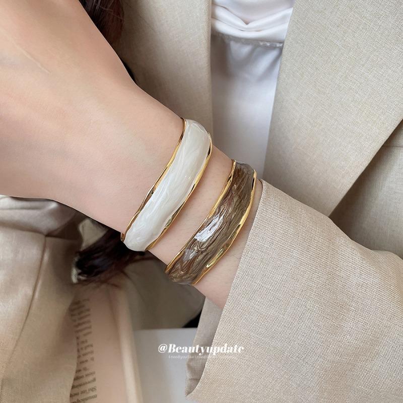 Dripping geometric opening bracelet exquisite fashion personality versatile bracelet design sense niche jewelry women