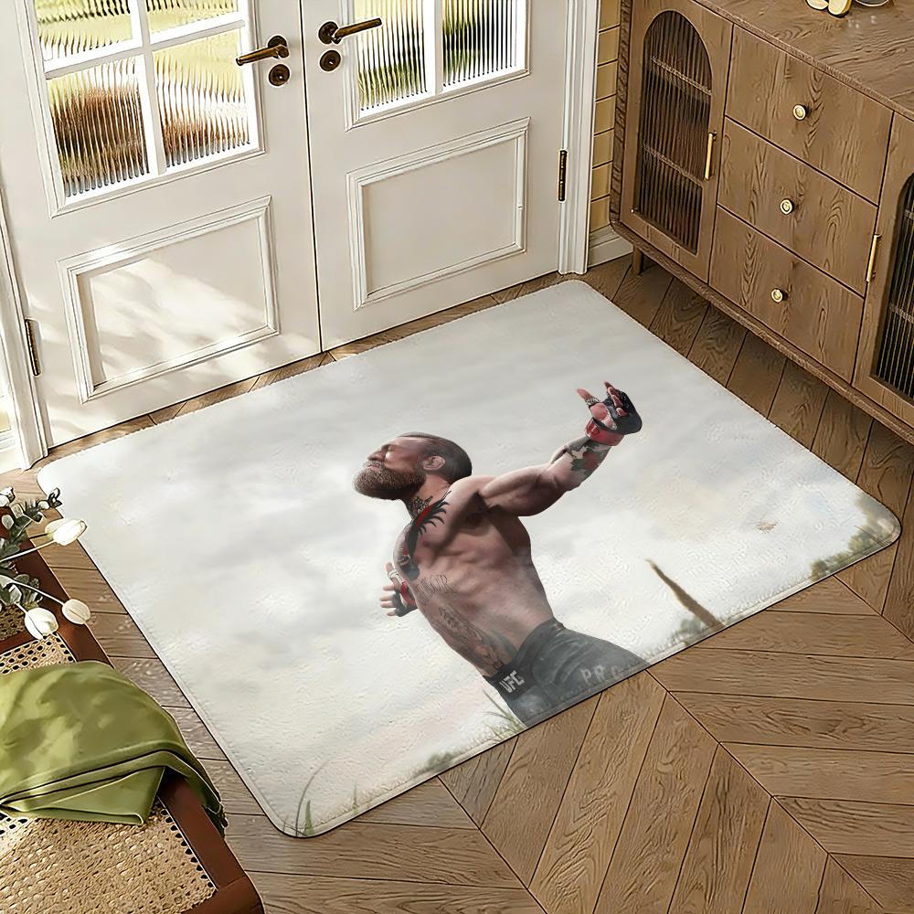 Boxer C-Conor M-McGregor Floor Mat Soft Thickened Absorbent Non-Slip Bedroom Living Room Door Mat Home Decor Flannel Rugs