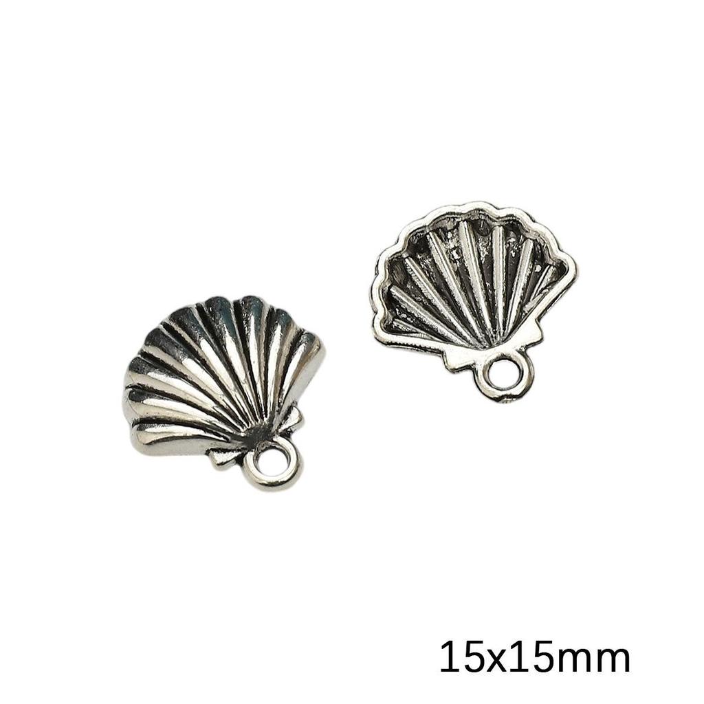 Antique Silver Moon Pentagram Pendant for DIY Jewelry Making