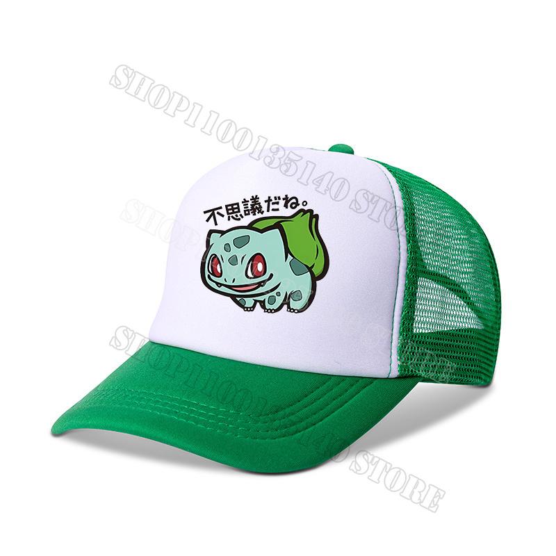 Pokemons Baseball Cap Anime Cartoon Printed Sunshade Peaked Caps Kids Adult Summer Breathable Sunhat Cute Boys Girls Mesh Hats
