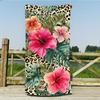 Leopard Tropical Flower Beach Towel 1Pc Microfiber 2D Flat Printed Sandproof Waterproof Summer Pool Swim Bath Towel