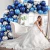 Navy & Silver Metallic Balloon Arch Kit for Celebrations