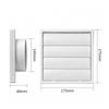 Wall Vent Cover with Screen Mesh Outdoor Louvered Grille External for Kitchen