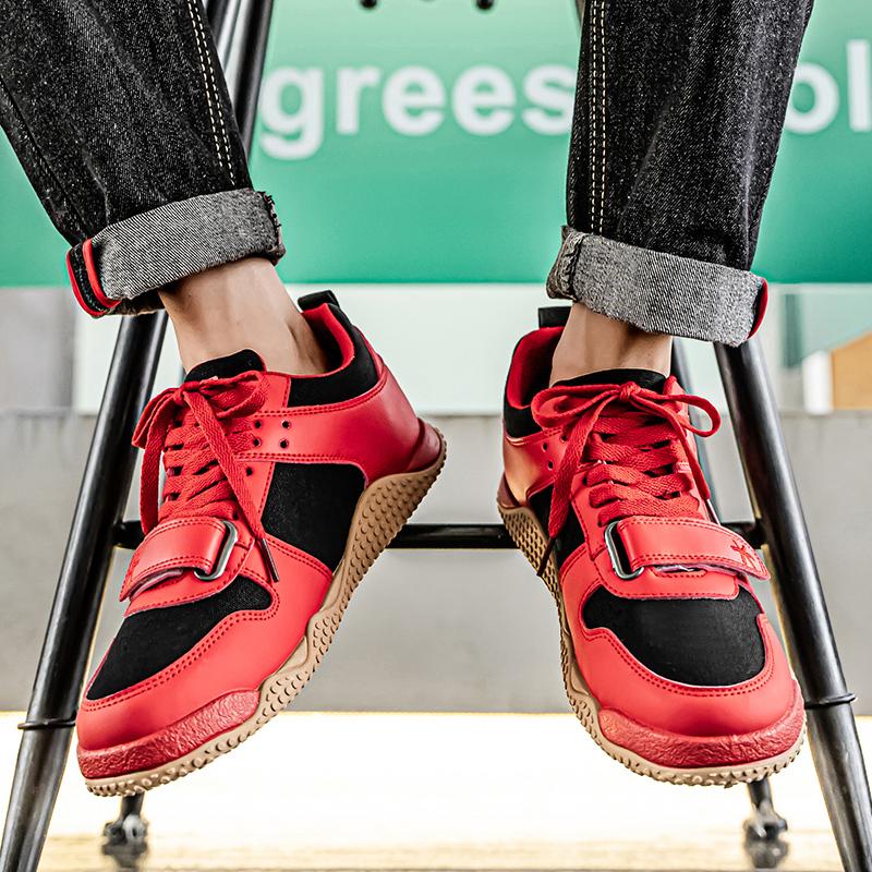 Men’s Red Sports Shoes Casual Green Street Style Running Sneakers Students Over Sized White Skateboard Shoes