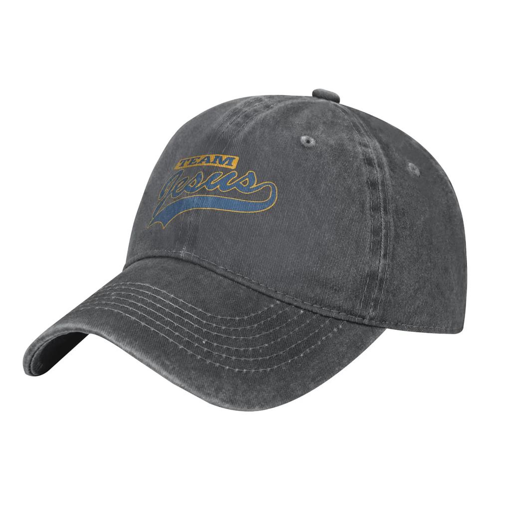 Christian Team Jesus Baseball Cap Classic Distressed Washed Snapback Hat for Unisex Women Outdoor Activities Gift Caps Hat