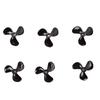 6pcs RC Boat Propeller 36mm Diameter 4mm Hole Diameter 3 Fan Leaves Remote Control Boat Propeller Black RC Boat