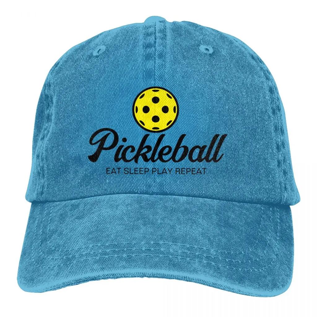 Pickleball Lover Enthusiasts Baseball Cap Merch Fashion Distressed Denim Racket Paddle Sport Headwear Men Summer Hats Cap