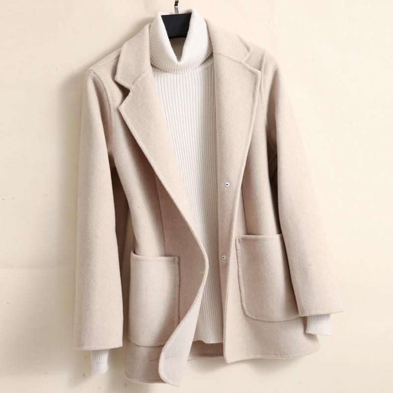 2025 A/W Women's Slim Fit Pure Wool Cashmere Short Coat