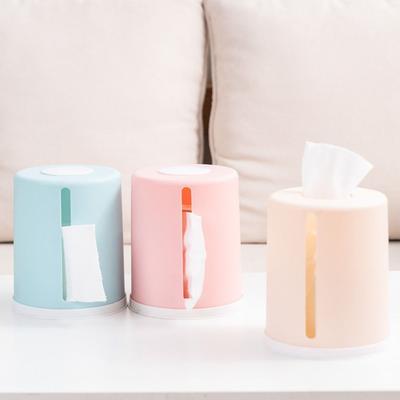 Cylinder Paper Towel Box Plastic Tissue Case Multifunctional Roll Tissue Box  Household Use