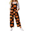 Women’s Loose Casual Sleeveless Jumpsuit Halloween Printed Jumpsuit Printed Jumpsuit