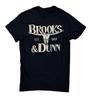 Brooks amp Dunn Herren 039s Offizielles Merchandise Distressed Logo T-Shirt in Schwarz Unisex T-Shirt