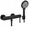 Rivo Black Matte Wall-Mounted Shower Faucet