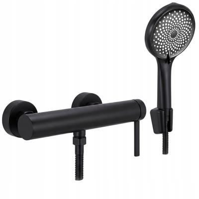 Rivo Black Matte Wall-Mounted Shower Faucet