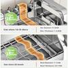 Shuaishi Kitchen Dish Storage Rack, 304 Stainless Steel Bowl Holder, Draining Dish Rack, Utensil Organizer Box