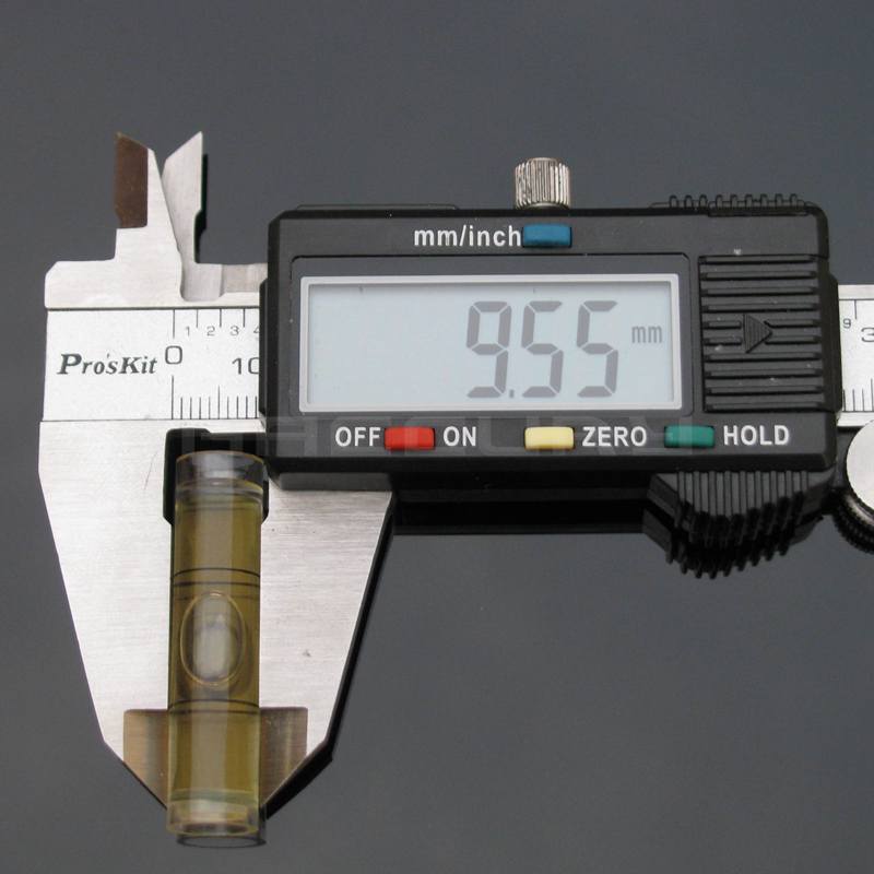 9.5*40mm Plast Rörformigt Libell Gult Blått Grönt Rött Färg Vattenpass För Po Ram Hushålls DIY