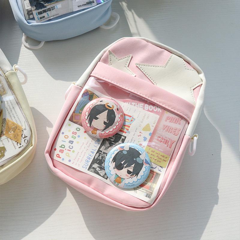 

New small food pain bag cute versatile simple Japanese two-dimensional transparent shoulder crossbody women s bar baby bag розовый