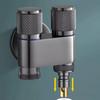 Bidet Spuitpistool Dual Control Valve Double Control Valve Easy To Install Rust Resistant 1-In-2-Out Brass Material